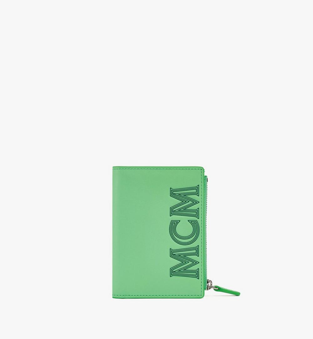 Gefaltete Lederbrieftasche mit Schnappverschluss und MCM-Monogramm 1